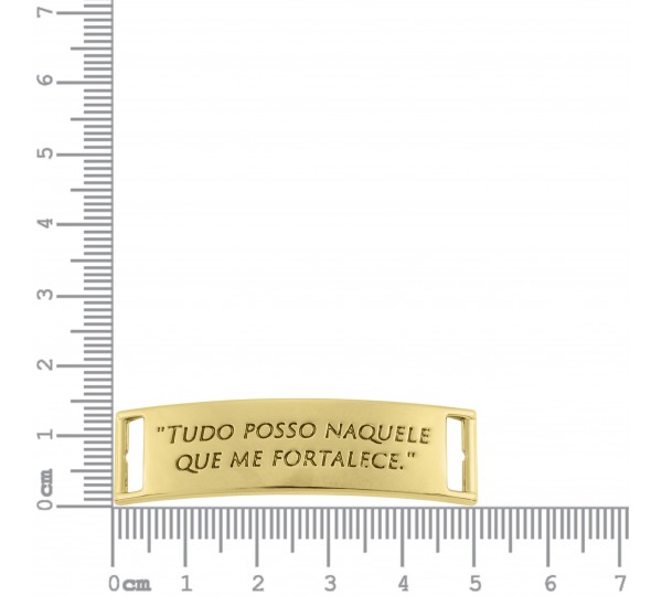Bridão Tudo Posso Naquele Que Me Fortalece Ouro 51mm