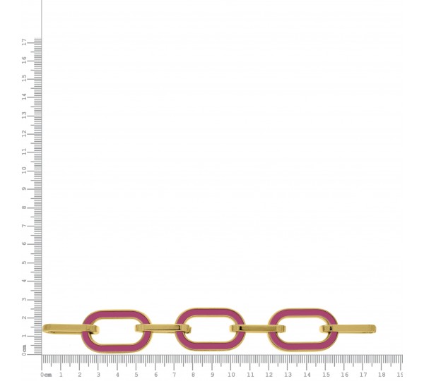 Elos Injetados Ouro com Rosa Pink 178mm