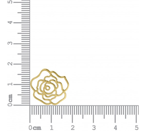 Pingente Flor Vazada Ouro 17mm