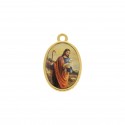 Pingente Medalha de Jesus Bom Pastor Dourado 23mm