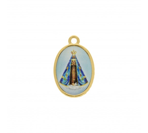 Pingente Nossa Senhora Aparecida Ouro 23mm