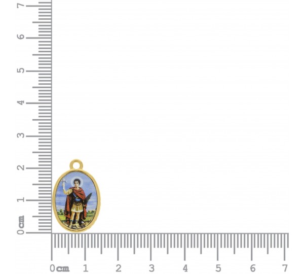 Pingente Santo Expedito Ouro 23mm