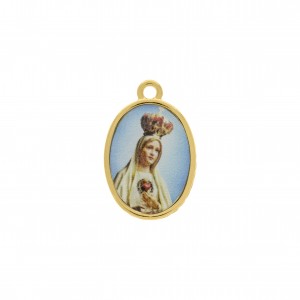 Pingente Nossa Senhora de Fátima Ouro 23mm