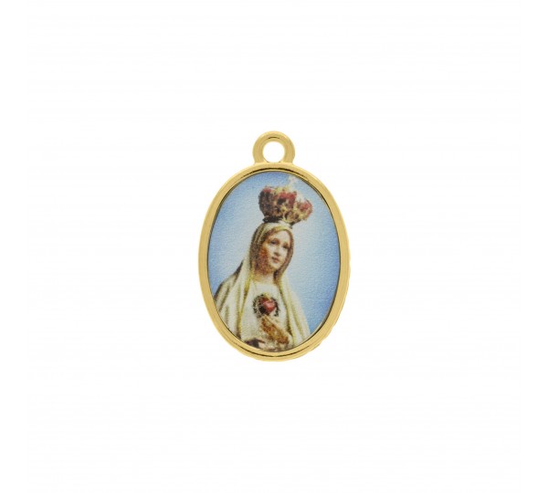 Pingente Nossa Senhora de Fátima Ouro 23mm