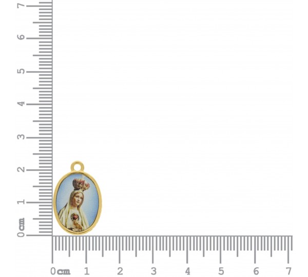 Pingente Nossa Senhora de Fátima Ouro 23mm