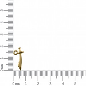 Pingente Ferramenta de Iansã Ouro 19mm