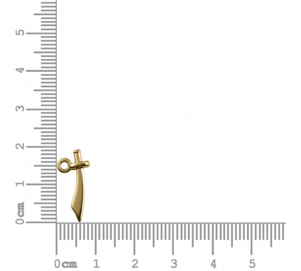 Pingente Ferramenta de Iansã Ouro 19mm