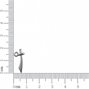 Pingente Ferramenta de Iansã Níquel 19mm