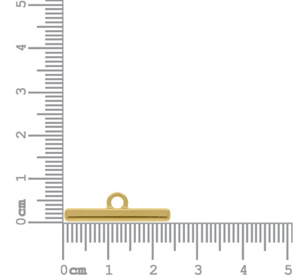 Pingente Retangular Ouro 24mm