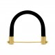 Alça para Bolsa Preta com Ouro 125mm