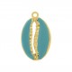 Pingente Búzio Ouro com Azul Tiffany 46m
