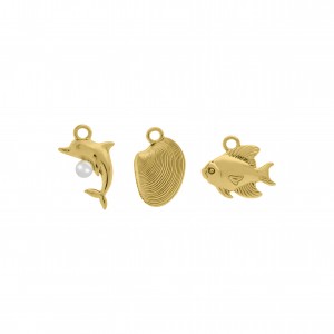 Conjunto de Pingentes Marítimos Ouro