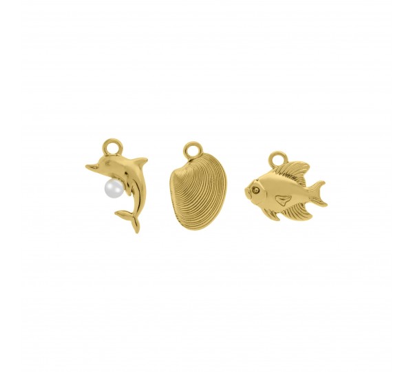 Conjunto de Pingentes Marítimos Ouro