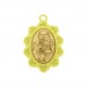 Pingente Medalha Santa Ana Amarelo com Ouro 34mm