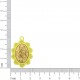 Pingente Medalha Santa Ana Amarelo com Ouro 34mm