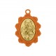 Pingente Medalha Santa Ana Laranja com Ouro 34mm