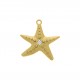 Pingente Estrela-do-Mar Ouro com Strass 38mm