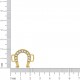 Passa Tira Ferradura Ouro com Strass 25mm