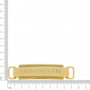 Bridão Foco Força e Fé Ouro 94mm