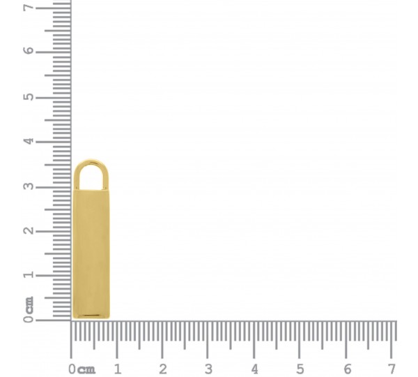 Puxador Retangular Liso Ouro 36mm