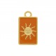 Pingente Sol Ouro com Laranja 21mm