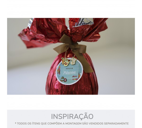 Conjunto Pingentes Páscoa Ouro com Resina