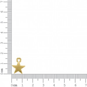 Pingente Mini Estrela Ouro 15mm