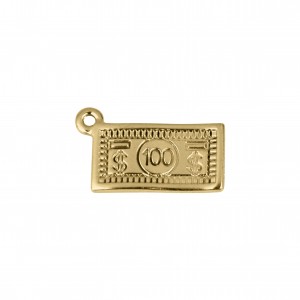 Pingente Dólar Ouro 17mm