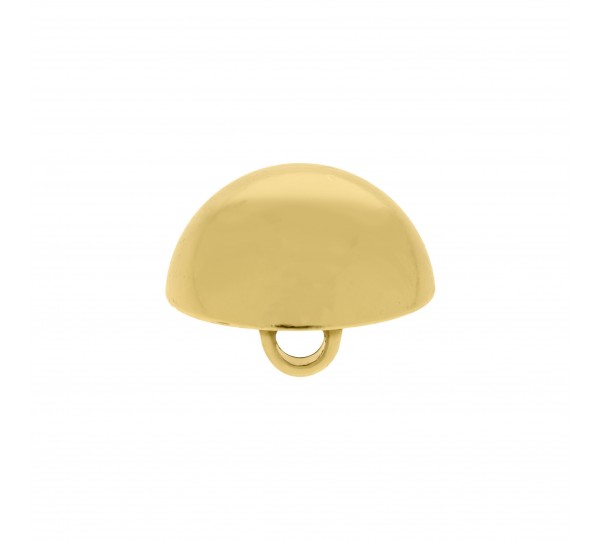 Botão Redondo Liso Ouro 18mm
