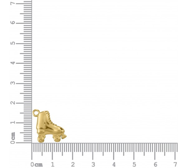Pingente Patins Ouro 17mm
