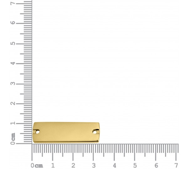 Placa Retangular Ouro 33mm