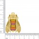 Pingente Abelha Ouro com Resina Colorida 45mm