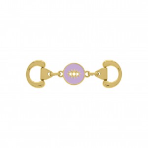 Bridão Olho Grego Ouro com Resina Lilás 62mm