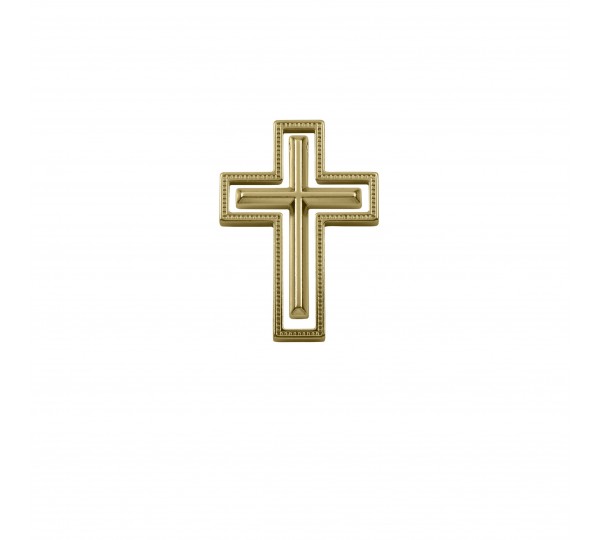 Conjunto Pingentes Crucifixo Duplo Ouro 45mm