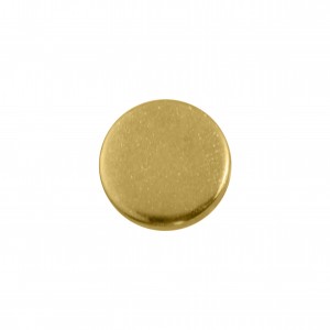 Botão Redondo Liso Ouro 9mm
