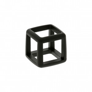 Pingente Quadrado Preto Fosco 12mm