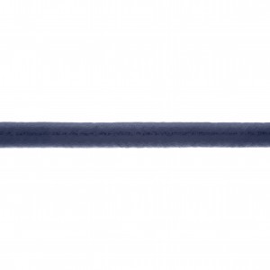 Tira Redonda de Couro Sintético Azul Marinho 5mm