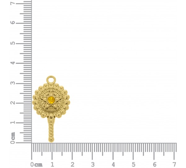 Pingente Ferramenta Oxum Ouro 34mm