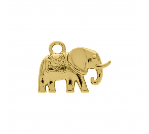 Pingente Elefante Indiano Ouro 21mm