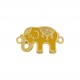 Pingente Elefante Ouro com Mostarda 37mm