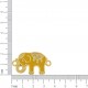 Pingente Elefante Ouro com Mostarda 37mm