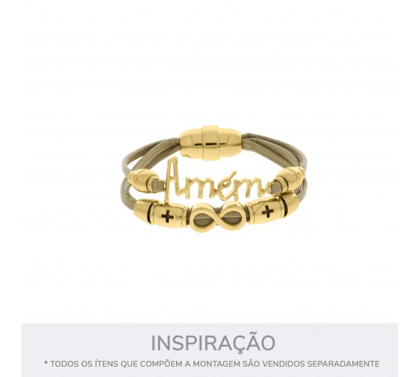 Entremeio Cruz Ouro 12mm