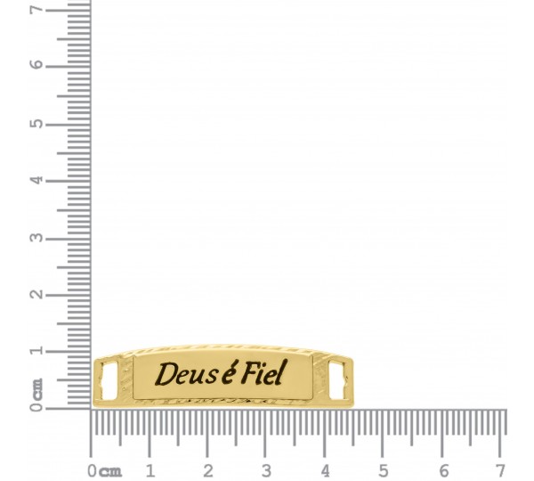 Bridão Deus É Fiel Ouro 45mm