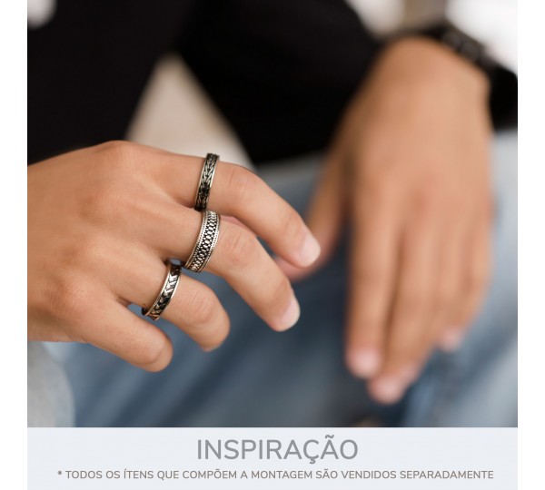 Anel Masculino Níquel Black N°26