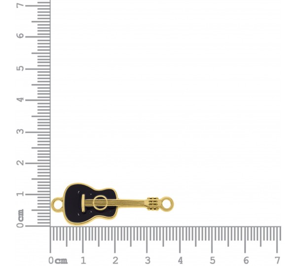Passa Tira Violão Ouro com Azul 38mm