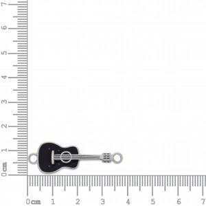 Passa Tira Violão Níquel com Resina Azul 38mm