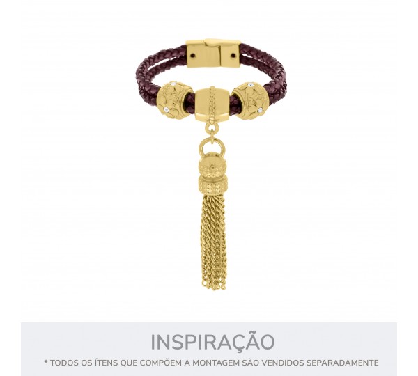 Entremeio Floral Ouro 13mm