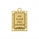 Pingente Medalha No Place For Doubts Ouro 27mm