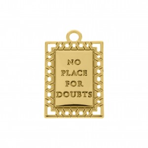 Pingente Medalha No Place For Doubts Ouro 27mm
