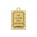 Pingente Medalha No Place For Doubts Ouro 27mm